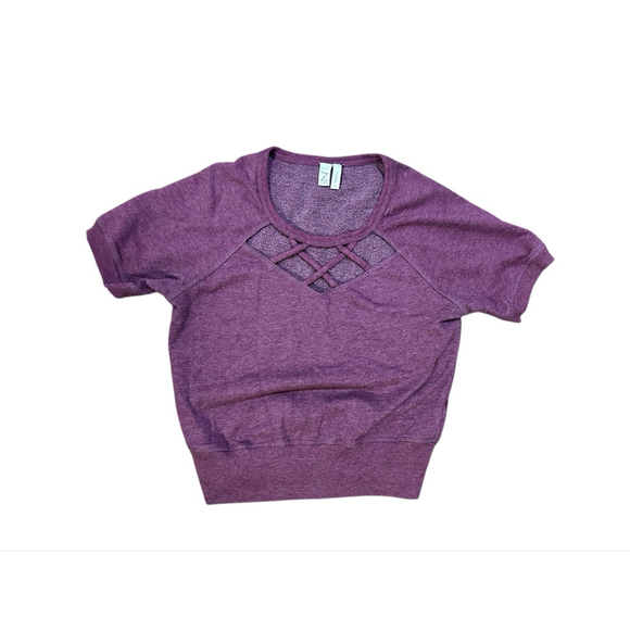 Z by Zella Purple Short Sleeve Sweatshirt S - Picture 2 of 7